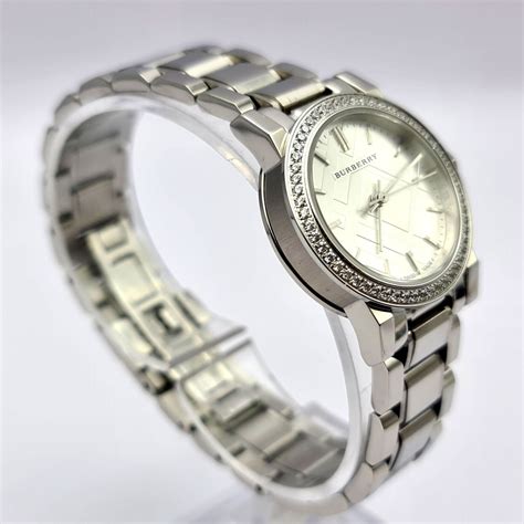 New Burberry watch BU9220 Ladies Silver THE CITY Crystals 